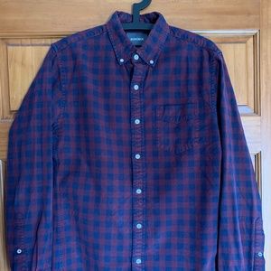 Bonobos Red/Blue Flannel Shirt - Slim - Medium